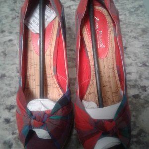 New Mixed Color Wood Open Toe Sandels